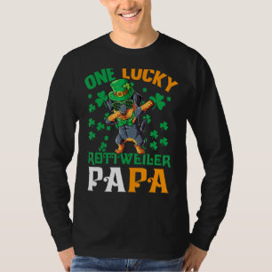 Mannen one Lucky Dog Papa Funny Rottweiler Dad St  T-shirt