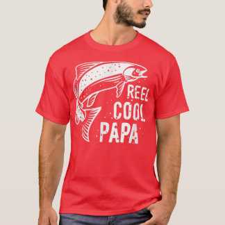 Mannen ontwerp van Vaderdag Funny Vist spoel P T-shirt