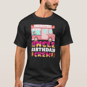 Mannen oom Birthday Crew Ice Cream Truck Oom Fat T-shirt