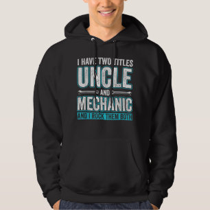 Mannen oom- en mechanische Funny Garage Fixing Car Hoodie