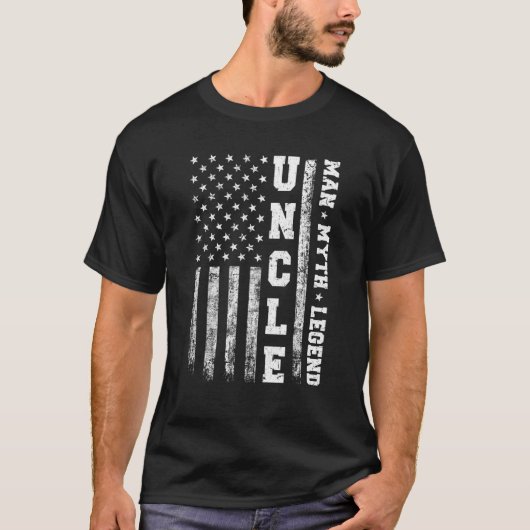 Mannen Oom Man Myth Legend  Mannen Amerikaanse Fl T-shirt (Voorkant)