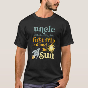 Mannen oom Outer Space 1st verjaardag eerste reis T-shirt