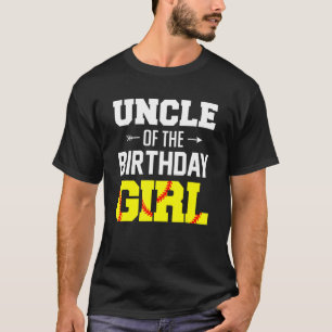 Mannen oom van het meisje van de geboorte Softball T-shirt