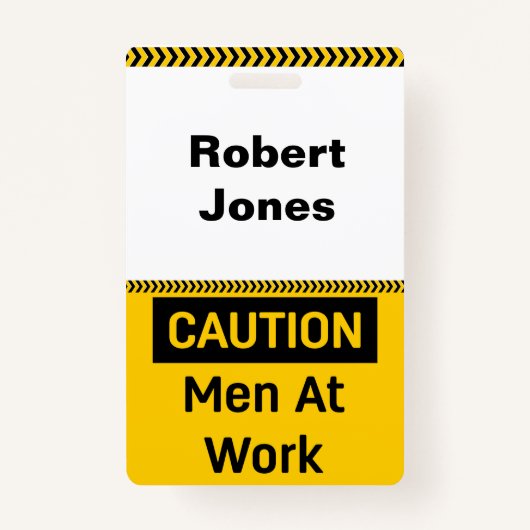 MANNEN OP HET WERK BADGE (Voorkant)