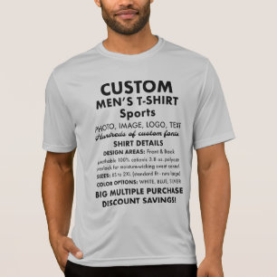 Mannen op maat gepersonaliseerd hardlopen / sport  t-shirt