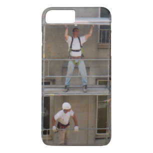Mannen op zwevende deeltjes 	iPhone 8 plus / 7 plus hoesje