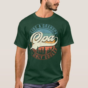 Mannen Opa als opa alleen koeler  Retro T-shirt