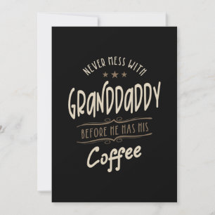 Mannen opa Coffee Grandpa Gift Kaart