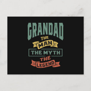 Mannen opa de Legende opa Gift Briefkaart