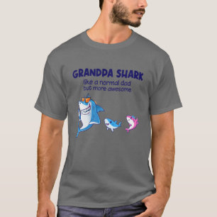 Mannen opa-haai, zoals een normale haai, maar meer t-shirt