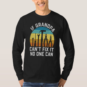 Mannen Opa Handyman Carpentry Fixer van alle Dun T-shirt