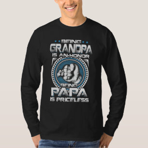 Mannen opa is een eerbetoon dat papa een prijs is t-shirt