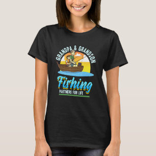 Mannen Opa Kleinzoon Vissen Partners Voor Het Leve T-shirt