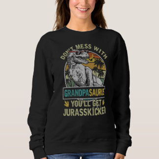 Mannen opa Rex Saurus Papasaurus Dinosaurus Mannen Trui