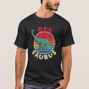 Mannen Opa Saurus I Brachiosaurus Diplodocus I Fam T-shirt