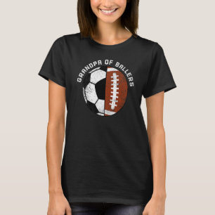 Mannen opa van ballers Football opa T-shirt