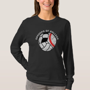 Mannen Opa Van Ballers Honkbal Volleybal Voetbal T-shirt