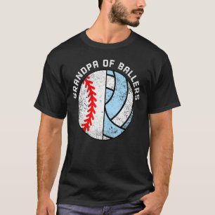 Mannen opa van balletbal volleyball Gran T-shirt