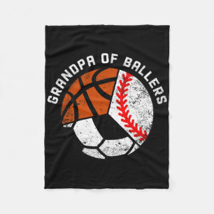 Mannen opa van Byllers Fun Bysebyll Soccer Bysket Fleece Deken