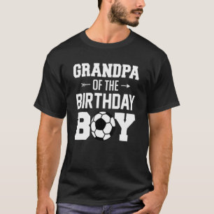 Mannen opa van de verjaardagsjongen voetbaljongen  t-shirt
