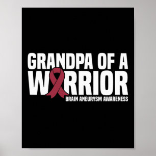 Mannen opa van een Warrior Brain Aneurysm Awarenes Poster