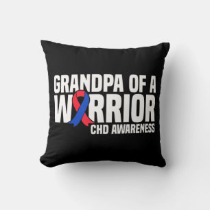 Mannen opa van een Warrior CHD Congenital Heart Di Kussen