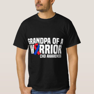 Mannen opa van een Warrior CHD Congenital Heart Di T-shirt