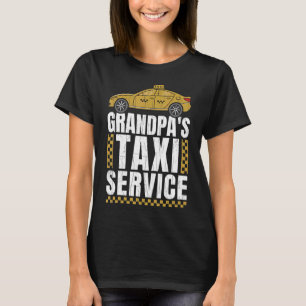 Mannen opa's taxidienst Taxi Driving Cab Gra T-shirt