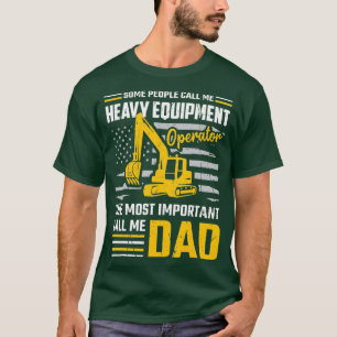 Mannen operator voor zware apparatuur t-shirt
