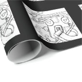 Mannen oppakpapier cadeaupapier (Rol Hoek)