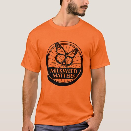 Mannen Oranje Shirt B/W Logo (Voorkant)