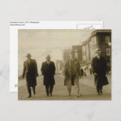 Mannen over stad briefkaart (Voorkant / Achterkant)