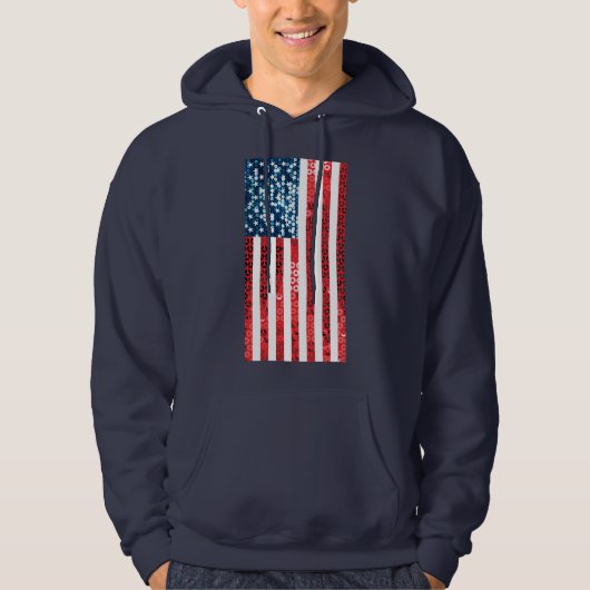 mannen overhemd met  vlag hoodie (Voorkant)