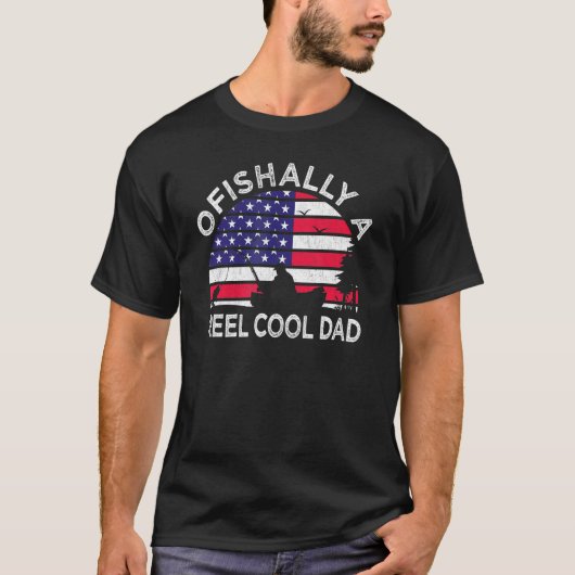 Mannen Ovisally A Reel Cool Dad Vist 2 T-shirt (Voorkant)