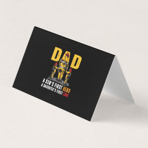 Mannen pa Sons First Hero Daughters First Love Fir Visitekaartjes