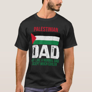 Mannen Palestijnse vader Palestijnse vlag voor FA T-shirt