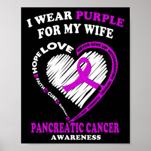 Mannen pancreaskanker - ik Draag Paars voor mijn v Poster