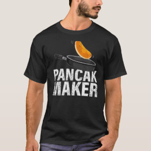 Mannen Pannenkoekenmaker Ontbijt Voedsel Pannenkoe T-shirt