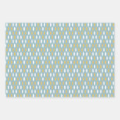 Mannen Pantone Grey Gold Blue set van 3 Inpakpapier Vel (Voorkant 2)