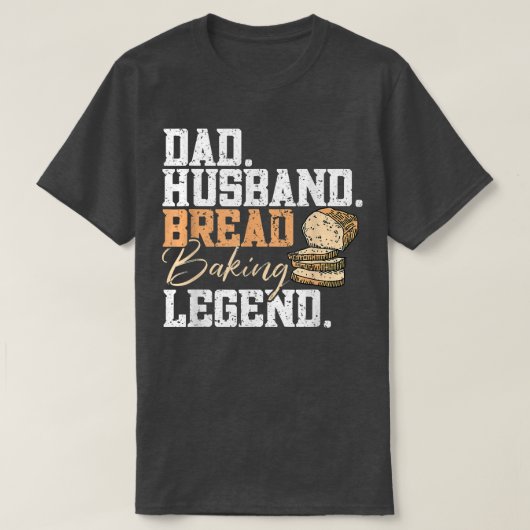 Mannen pap en hapband brood lezen legende brood ba t-shirt (Design voorkant)