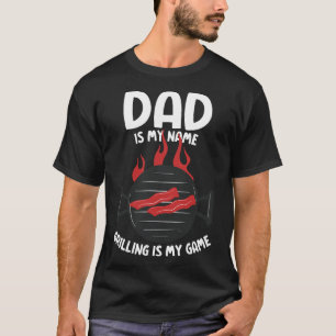 Mannen pap Grilling Game Grill BBQ Accessoires Bar T-shirt