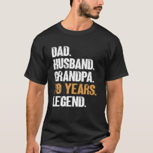 Mannen pap Husband Grandpa 70 jaar Legend - Birthd T-shirt