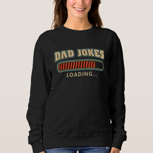 Mannen pap Jokes Loading Retro Vaderdag Trui (Voorkant)