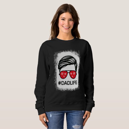 Mannen pap kerstvader Life Snowflakes Print S Trui (Voorkant volledig)