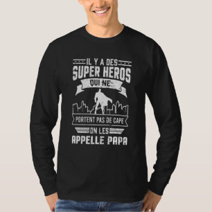 Mannen Pap Super Heroes Humor Vaderdag T-shirt