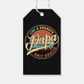 Mannen PAPA als een opa ALLEEN COOLER Funny Pap Cadeaulabel (Achterkant)