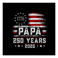 Mannen Papa Amerikaanse Vlag 250 Jaar 4 juli Gran