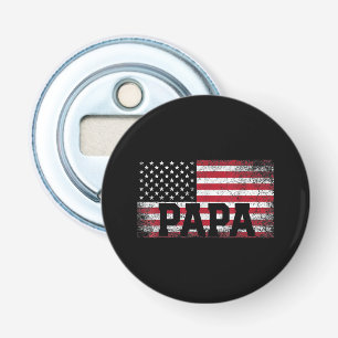 Mannen Papa Amerikaanse Vlag Vaderdag 4 juli G Button Flesopener