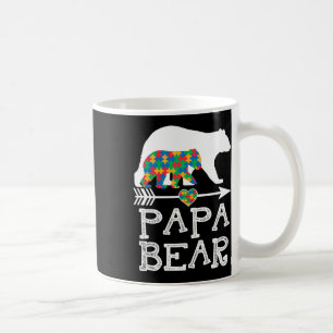 Mannen Papa Beer Autisme Mannen Vader Daddy Autism Koffiemok