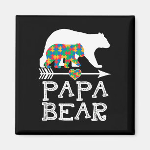 Mannen Papa Beer Autisme Mannen Vader Daddy Autism Magneet
